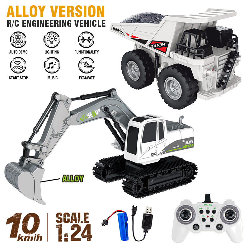 Rc Hobbyking Shop - Excavatrice RC en alliage 11Ch 1:24,