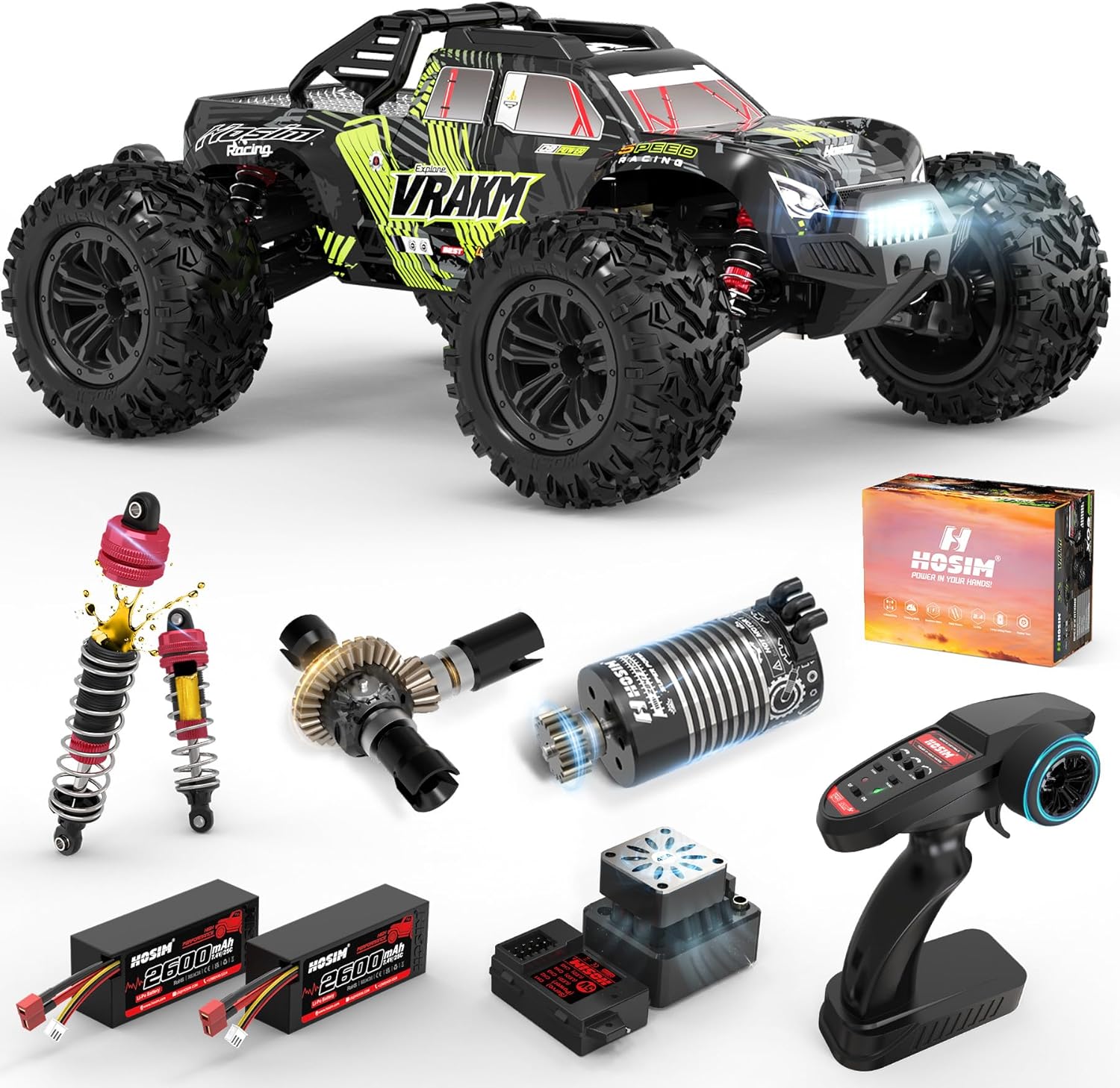 Rc Hobby Grade Monster Truck - Voiture RC sans balais pour adultes,