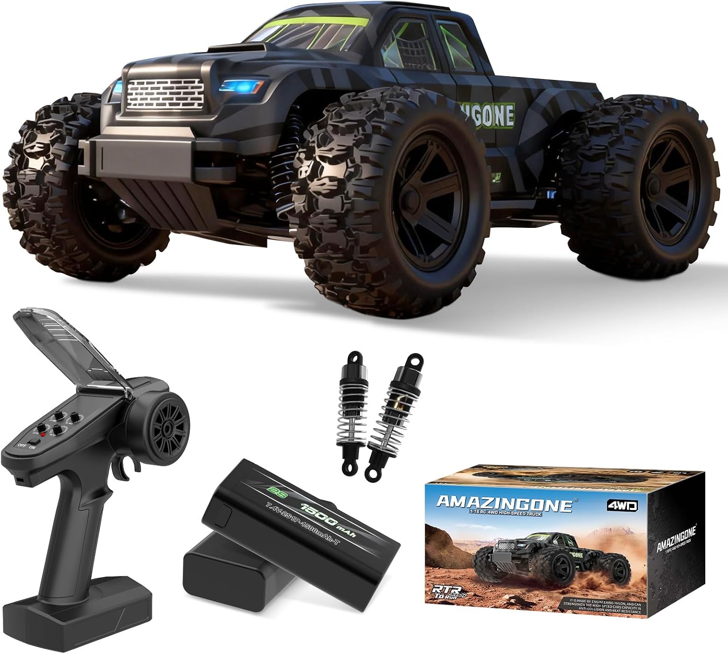 Rc Hobby Grade Monster Truck - Voiture RC tout-terrain 4x4 haute vitesse