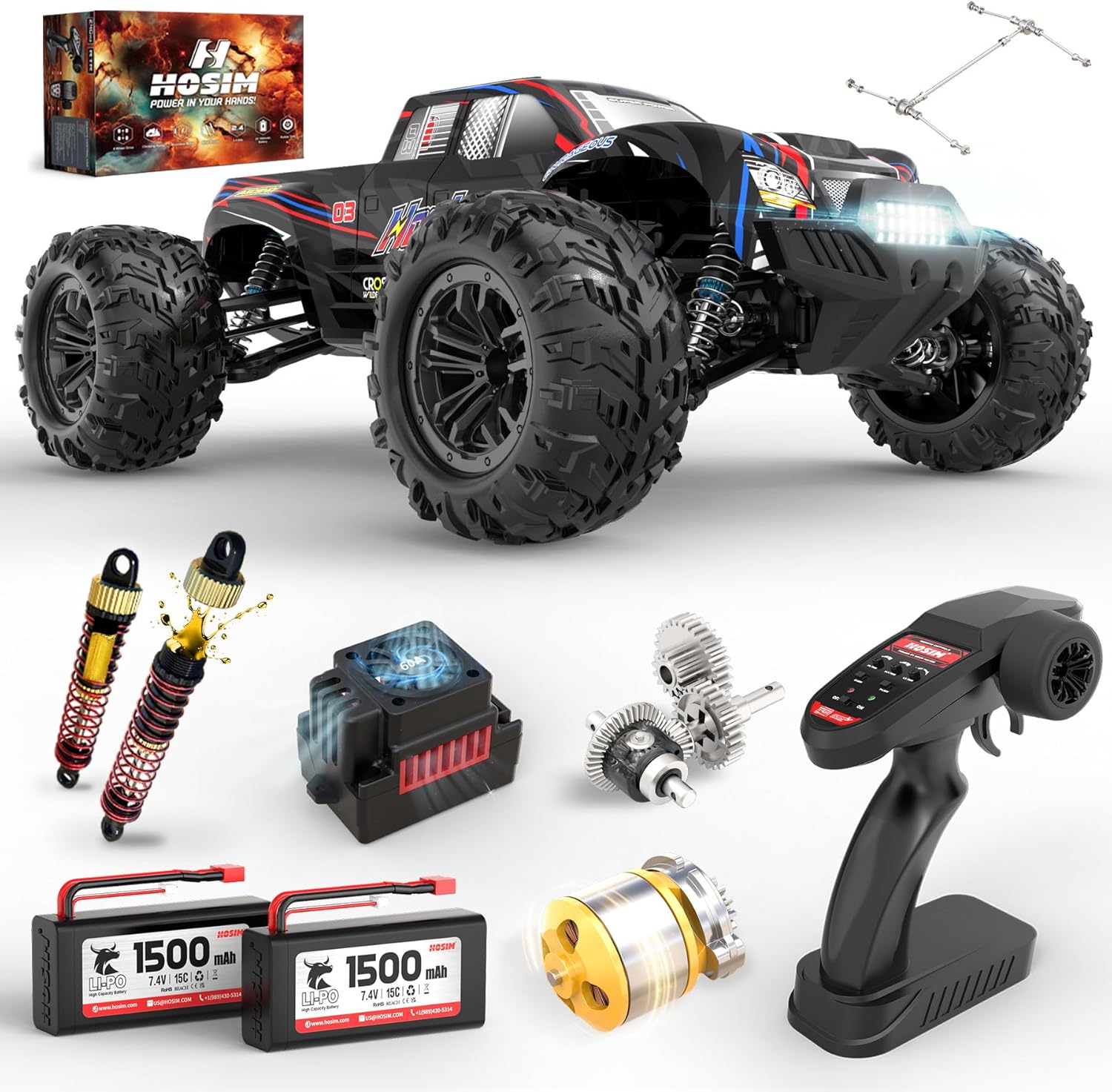 Monster Truck RC sans balais 1 - Rc Hobby Grade Monster Truck avis et prix